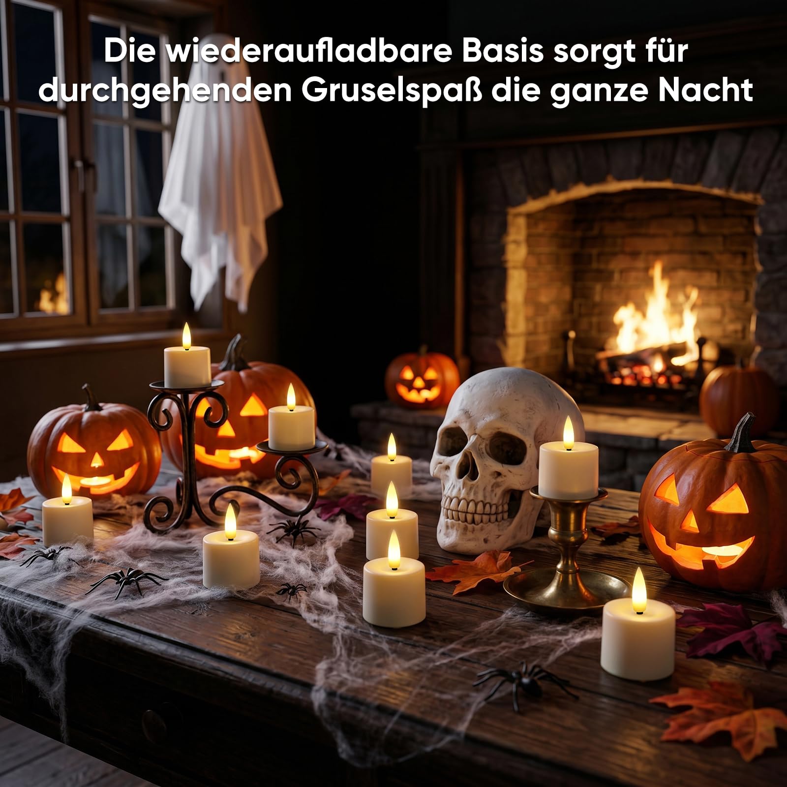 Homemory 12er wiederaufladbar teelichter mit Ladestation, USB Kerzen | Aufladbar Kerzen,Timer, Fernbedienung, 2 Std. Ladezeit, bis zu 100 Std. Leuchtdauer,Hochzeit Tisch Empfang Halloween
