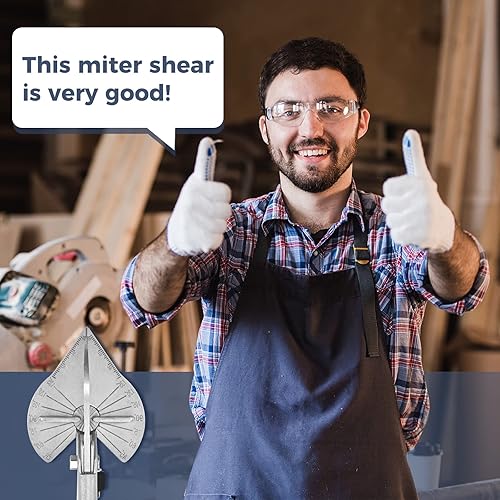 Miniatura 6 de BAOLIAN Tijeras de inglete afiladas, tijeras multiángulo, ajustables de 45  a 135  herramienta de corte redonda, utilizada para cortar plástico de