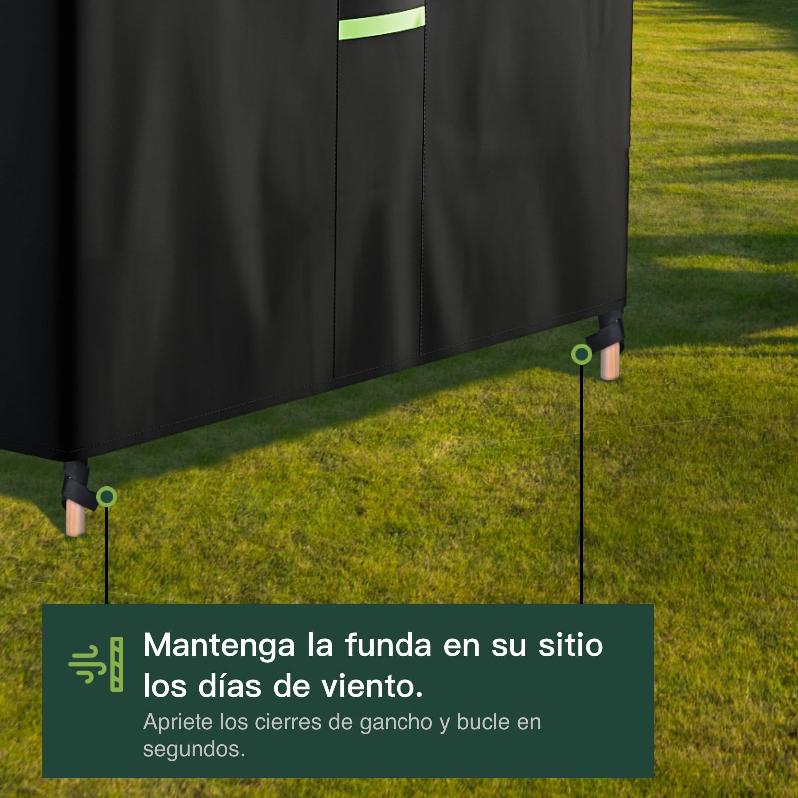 AWNIC 2 Paquetes Funda de sillón de Jardín Impermeables, Resistente al Viento, a los desgarros y a los Rayos UV para Exterior Patio Terraza Funda para Sillas 420D Poliéster 89x97x60/74cm