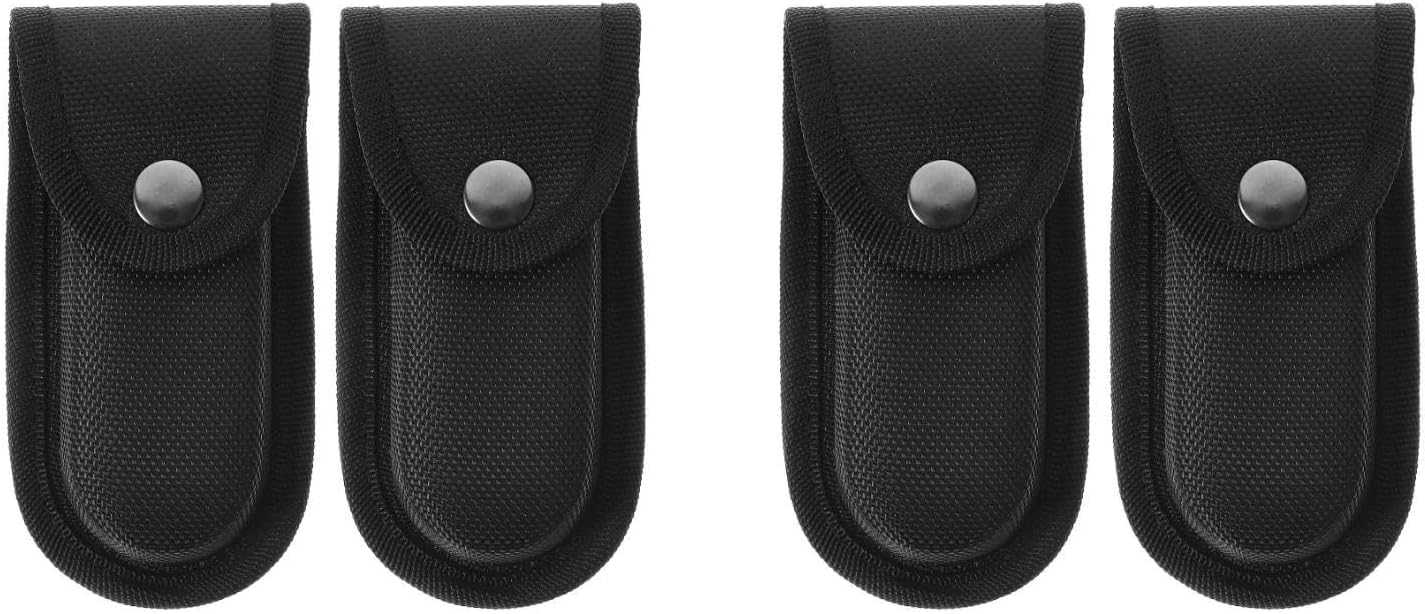 UPKOCH Pocket Portable Folding Utility Pouch Organizer with Belt Loop Compact Nylon Storage Case Set of 4 for Electricians Carpenters 5.43 X 2.36 X 2.36 Inches