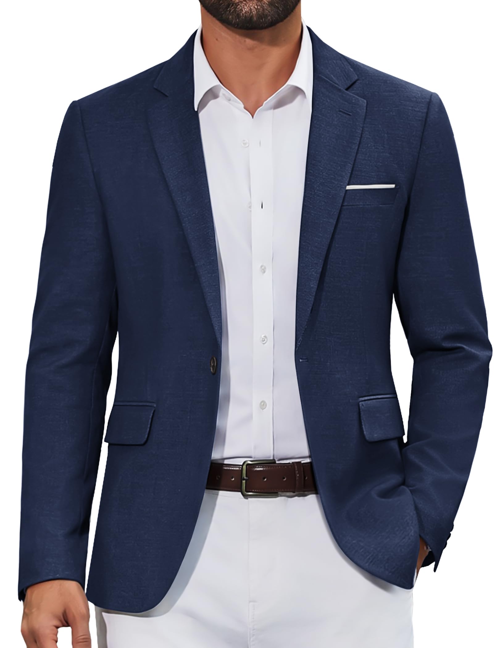 COOFANDY Mens Casual Blazer Lightweight Sport Coat One Button Suit Jacket