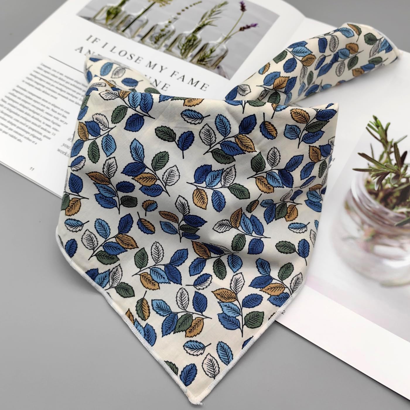 2 Pack 100% Cotton Bandana Headband, Head Wrap, Protective Coverage, Hair Neck Scarf for Men, Women 23 x 23 inch - Image 7