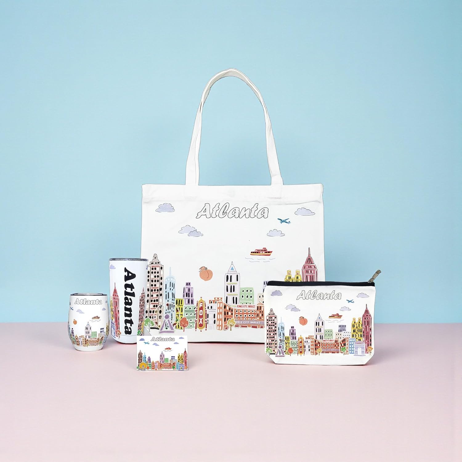 City Themed Artwork Tote Bag with Zipper Series- Designed in the USA, 17"x14", Souvenir & Gift - Image 4