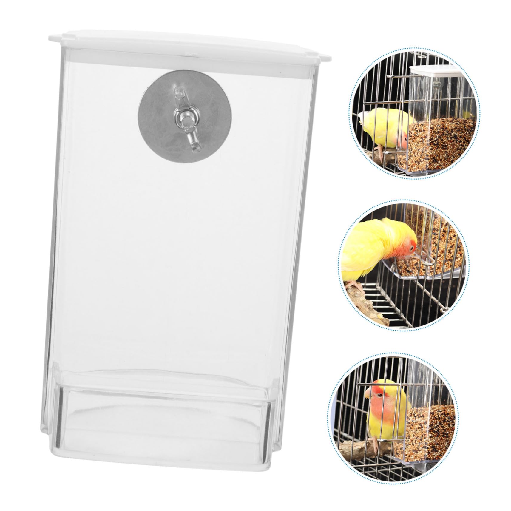 VANZACK 5pezzi Mangiatoia Per Dispenser Per Pappagalli e Canarini Facile Installare e Accessorio Per Gabbie Design e Versatile