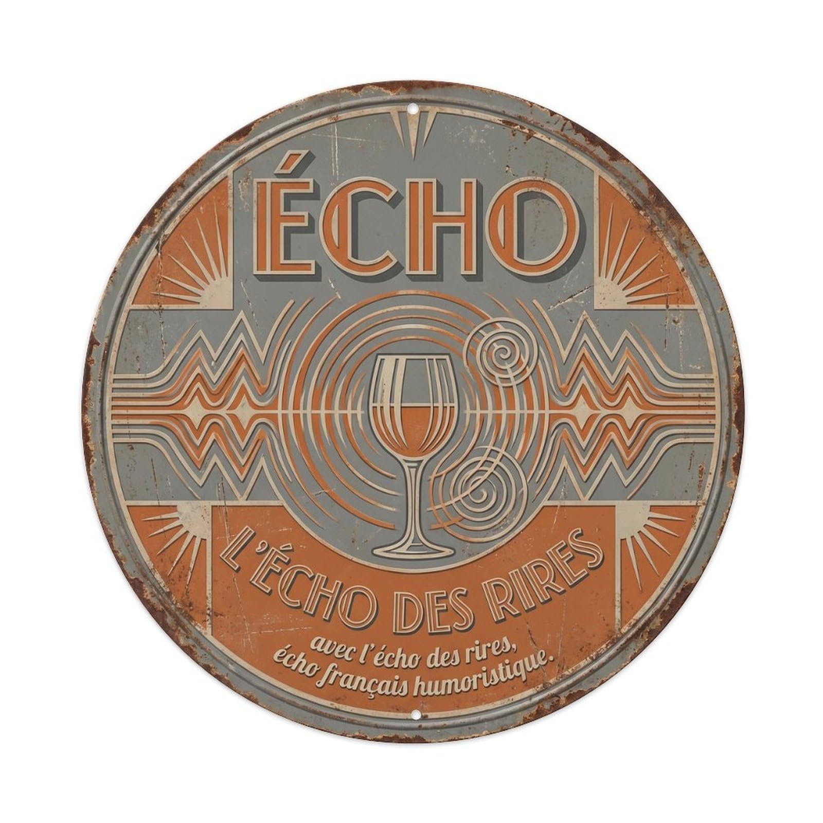 Echo Humorous Mancave Echo Metal Tin Sign