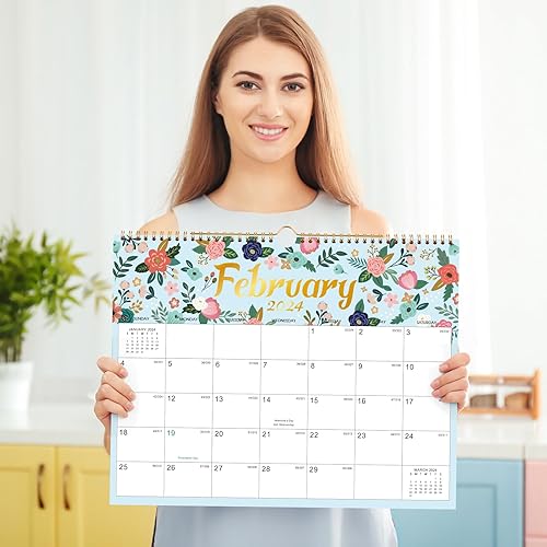 Miniatura 7 de Calendario 2024  Calendario de pared 2024 de enero a diciembre, 14.55 x 11.45 pulgadas, calendarios mensuales 2024 de pared con fechas julianas,