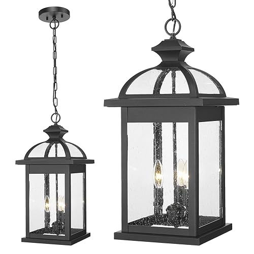 Darkaway Outdoor Pendant Lights for Porch, Extra Large 23inch Outdoor