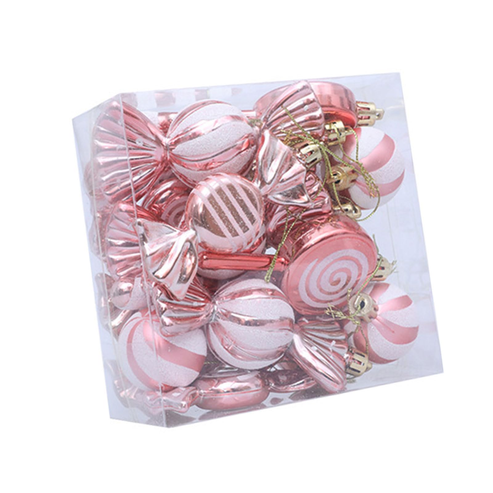 KAQNTUD Pack of 18 Festival Plastic Ornaments Large Christmas Tree Decorations Candy Theme Holiday Hanging Accent Candy Canes Christmas Tree Decoration