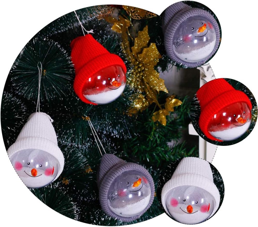 Amosfun 3ピースクリアプラスチック充填可能な装飾品ぶら下げクリスマス雪だるまクリスマスツリーの装飾品装飾diy工芸品 在庫あり Amosfun 3ピースクリアプラスチック充填可能な装飾品ぶら下げクリスマス雪だるまクリスマスツリーの装飾品装飾diy工芸品 在庫あり