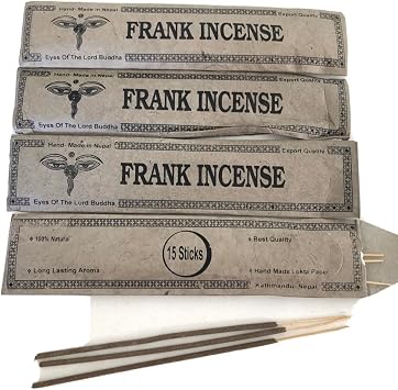 Karma Handicrafts 4 Tibetan Hand Rolled Frank Incense Stick Natural Yoga Scent Nepal 15p Pck