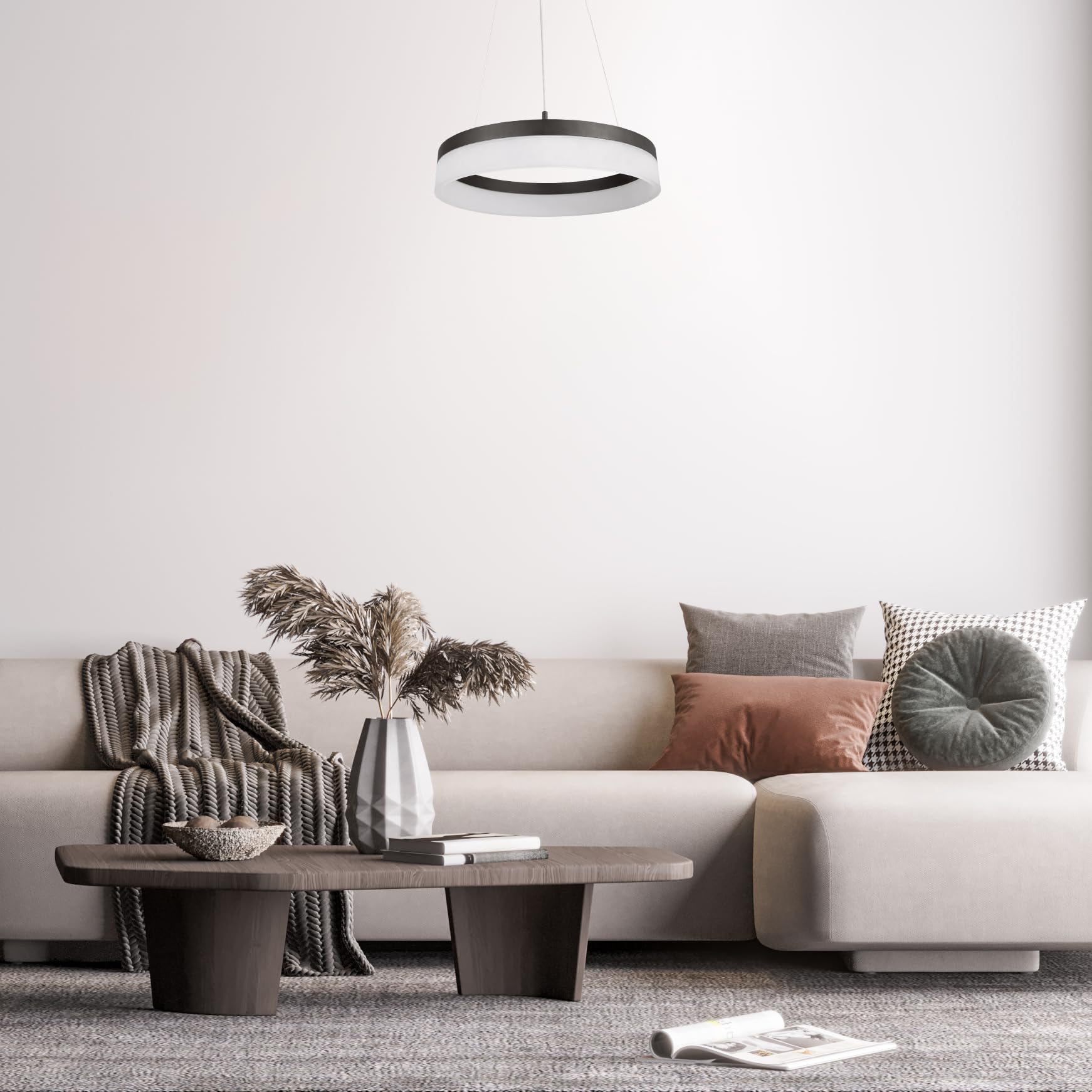 Paco Home Pendelleuchte Esstisch Lampe Deko Wohnzimmer LED Hängelampe Schlafzimmer Pendellampe Esszimmer Modern Stylisch, Lampenart:Typ 1, Farbe:Schwarz - Weiß
