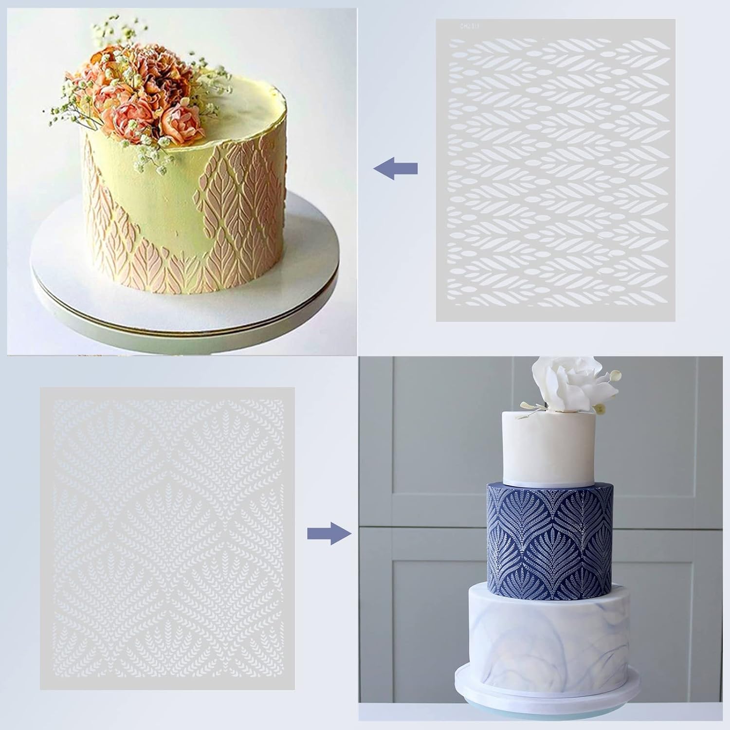 Cake Template Stencil- Cake Stencils Decorating Buttercream, Cake Decorating Templates - Image 5