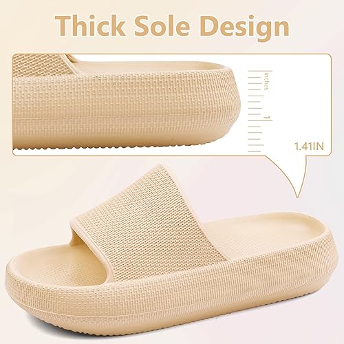 Miniatura 6 de KOUECI Pantuflas de ducha para niños y niñas, antideslizantes, para verano, playa, piscina