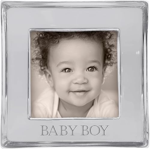 MARIPOSA BABY BOY Signature - Marco de 4 x 4, color plateado