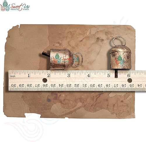 Miniatura 99 de Campanas de cascabel rústico vintage chic de ritmo musical de trineo polar, meditación, trabajo artesanal, recuerdos de fiesta, campanas de vaca