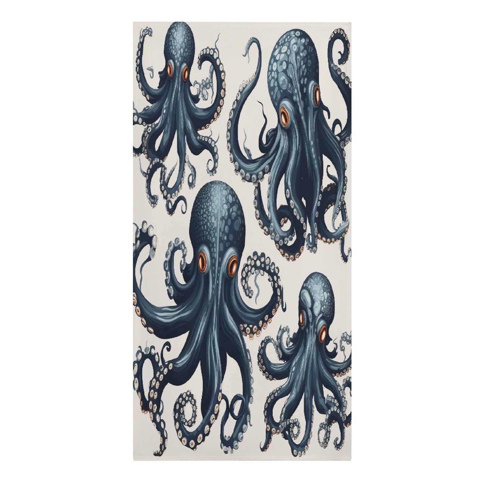 FekiLoot Octopus Pattern Towels Lightweight Thin Beach Towel Classic Soft Large Pool Towel Highly Absorbent Sand Free Bath Towels Travel Blanket for Vacation Essentials Adult Gift 30" X 61"