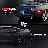 Vista 3 de RUXIFEY - Luces LED de marcador lateral con lente ahumada para parachoques trasero, lámparas de reflectores laterales compatibles con 2010 a 2015