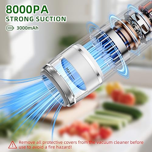 Miniatura 5 de Sellador al vacío para alimentos, máquina selladora al vacío compacta con 30 bolsas reutilizables para conservación 10 veces y fresco