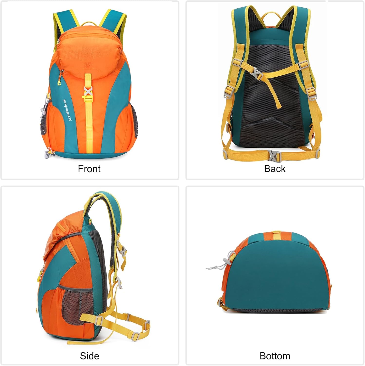 Hiking Backpack Waterproof Daypack 25L Rucksack Lightweight Backpack for Women Men Trekking Cycling Climbing Outdoor Sports Purple