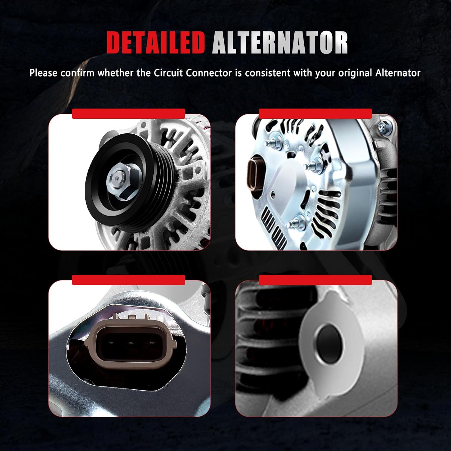 80 Amp/12 Volt Alternator Replacement for Suzuki for Grand Vitara 1999-2004, High Output Alternator Replaces OE 334-1426 102211-1430 400-52341