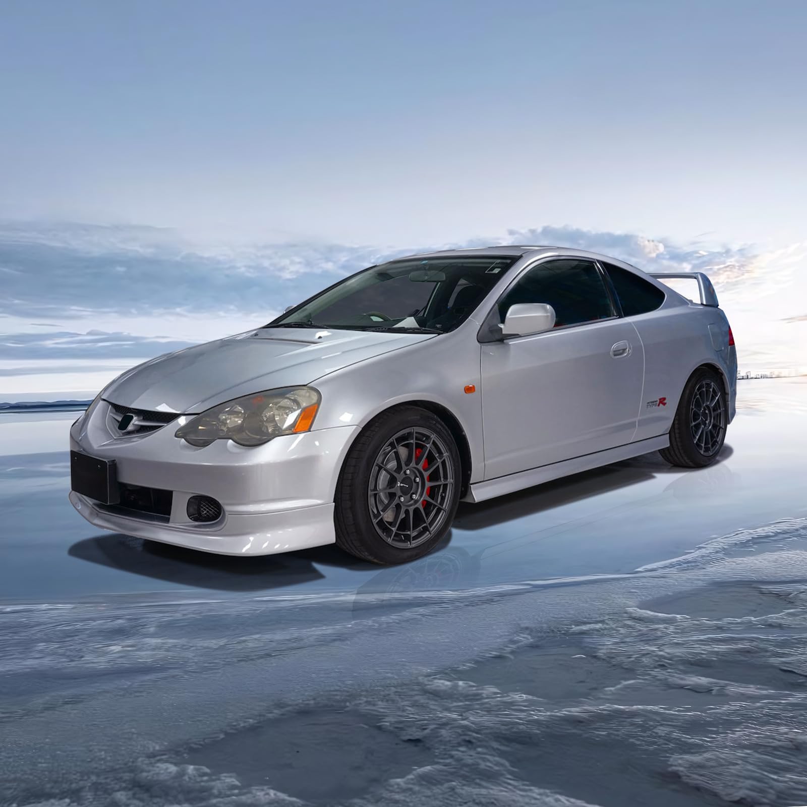 Fit 2002-2004 Acura RSX T-R Style Front Bumper Lip Black | IKON