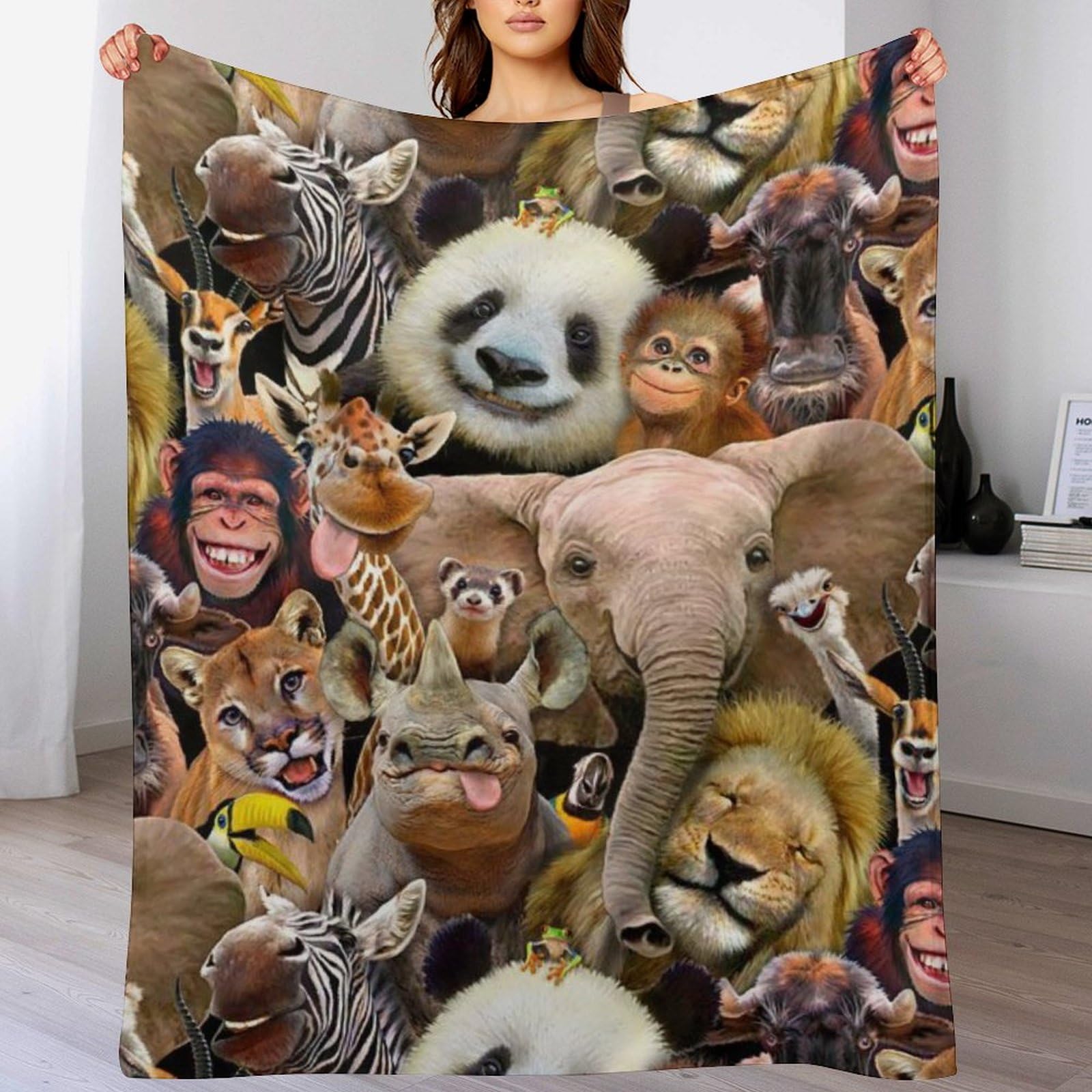 Couverture polaire 3D contre les nuits froides jeté de canapé moelleux lavable 180x200