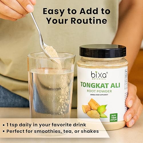 Miniatura 4 de bixa BOTANICAL Polvo de raíz de Tongkat Ali – 1 libra (16 onzas) Tongkat Ali para hombres y mujeres Sin gluten, sin OMG, tratado al vapor