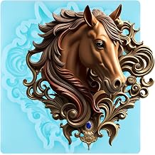 Horse Silicone Molds Horse Head Fondant Mold for Cake Decorating Cupcake Topper Chocolate Candy Gum Paste Polymer Clay