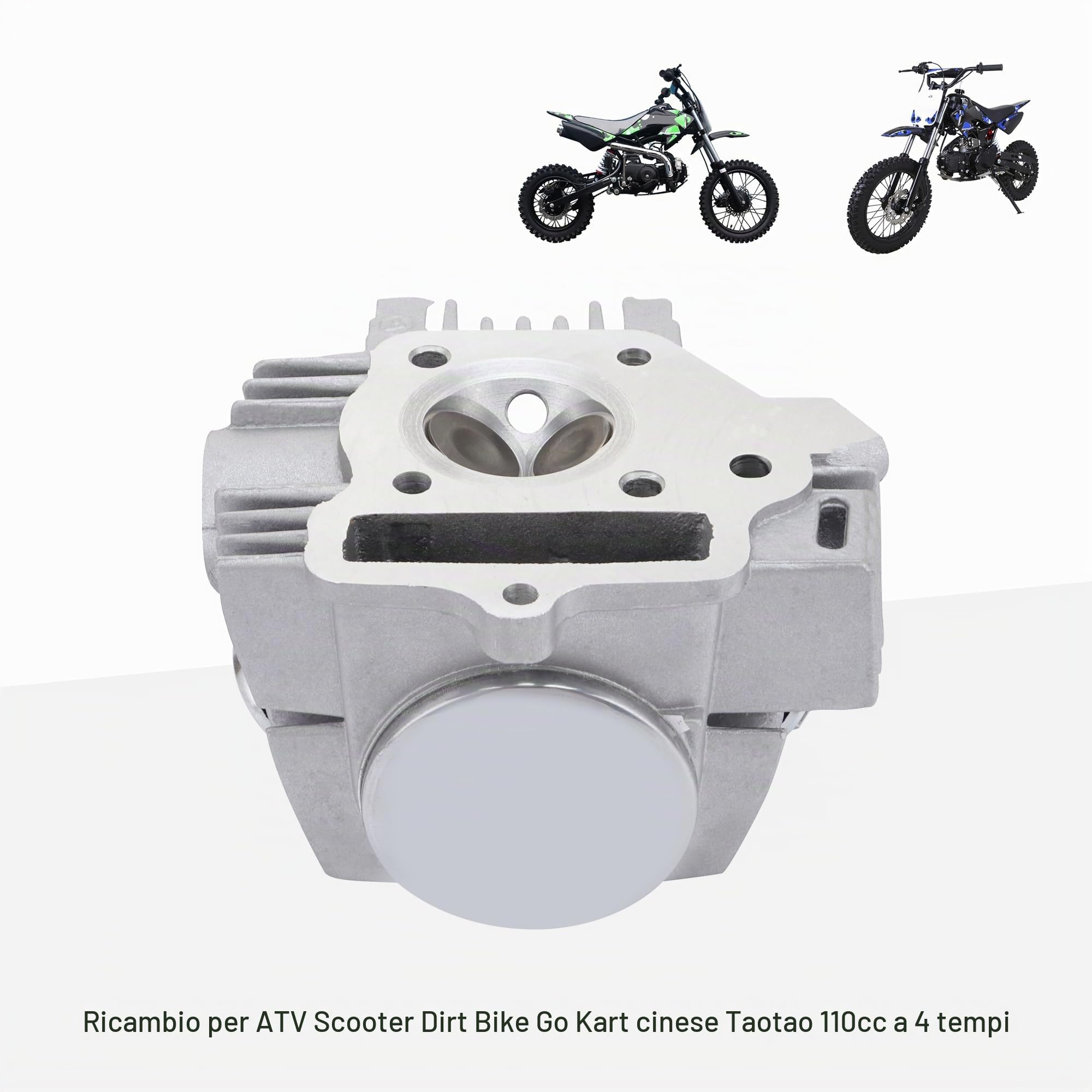 GOOFIT Testata Pistone Anelli Guarnizione Candela Sostituzione Per 4 Tempi Taotao 110cc Atv Scooter Dirt Bike Moto Motore Go Kart Dirt Bike