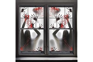 2PCS Halloween Haunted House Decoration Window Door Cover