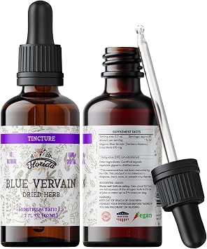 Blue Vervain Herb Organic Extract Organic Blue Vervain Herb Natural Vervain Supplement for Men & Women Made in USA - 2 oz