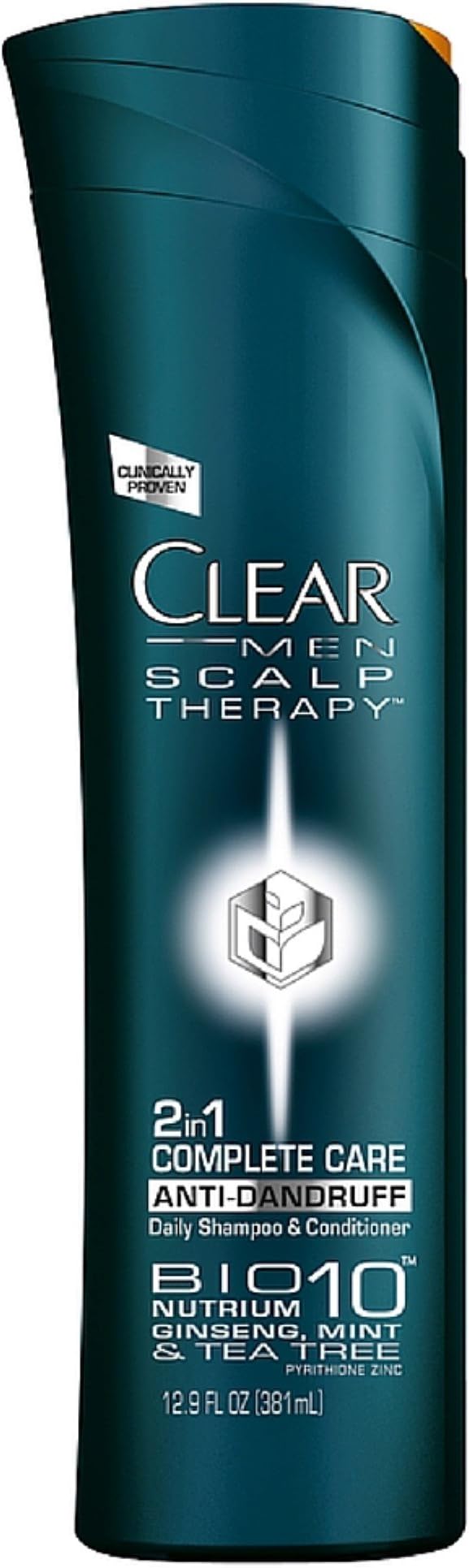 Clear Men Scalp Therapy 2-in-1 Anti-Dandruff Shampoo + Conditioner, Complete Care 12.90 oz (Pack of 4)