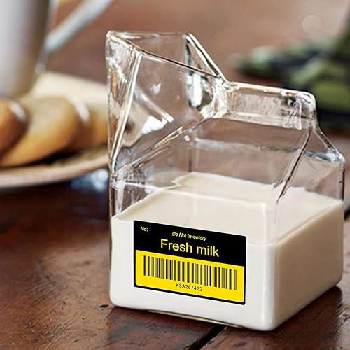 Vista 6 de Etiquetas térmicas directas amarillas de 2.25 x 1.25 pulgadas, repuesto para etiquetas térmicas de código de barras autoadhesivas, compatibles