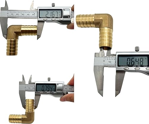 Miniatura 6 de 2 piezas de latón manguera de púas de 12 pulgada de púas x 12 pulgada de púas de 90 grados conector de codo L de ángulo recto CX WONDERLAND