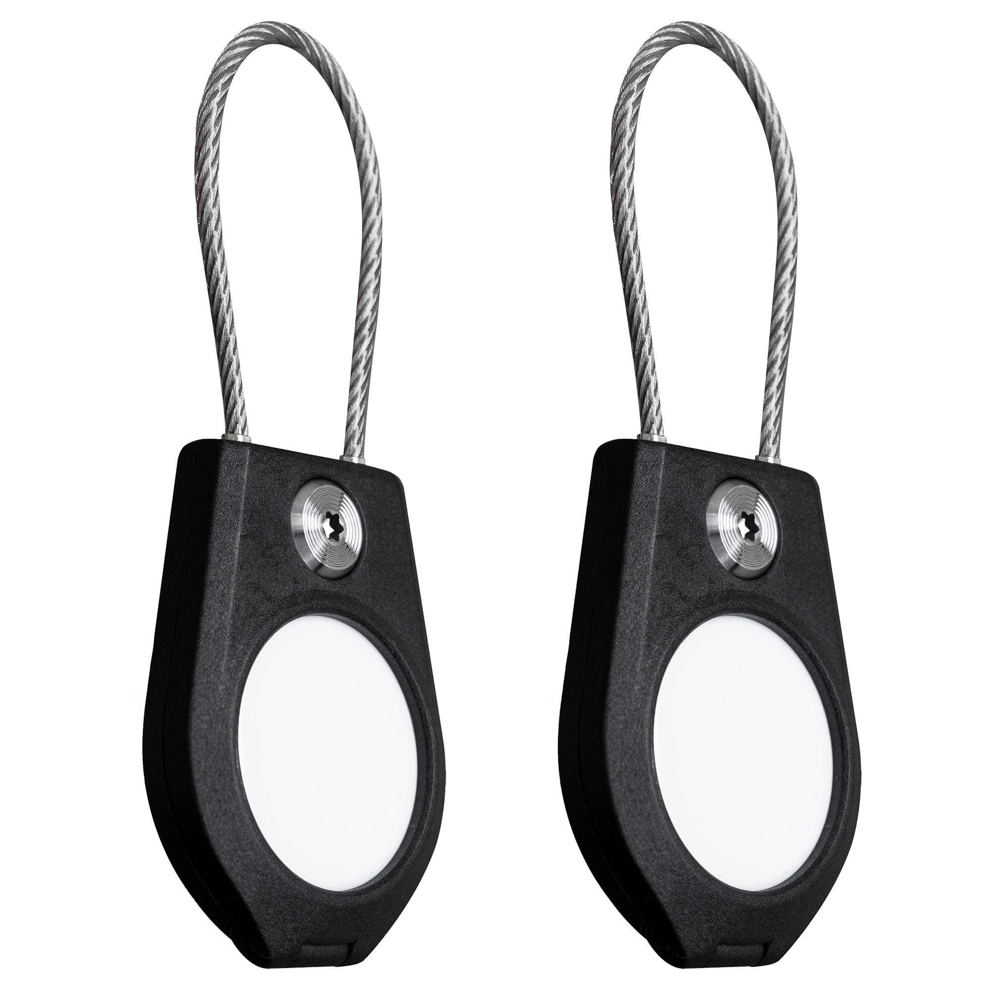 TagVault™ AirTag Security Cable (2 Pack) - The Secure AirTag Wire Cable Holder | Machined Torx Screw, Waterproof, Compact | Great for Luggage, Keys,