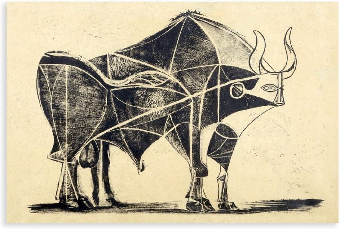 Waeta Rnvzx Pablo Picasso Posters Le Taureau Canvas Painting Bull Abstract Wall Art Pablo Picasso Print For Living Room Home Decor Picture 50x70cm No Frame