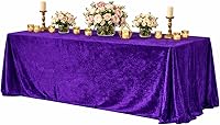Vista 33 de AK TRADING CO. Lush Panne - Mantel rectangular de terciopelo, 60 x 102 pulgadas, color ciruela