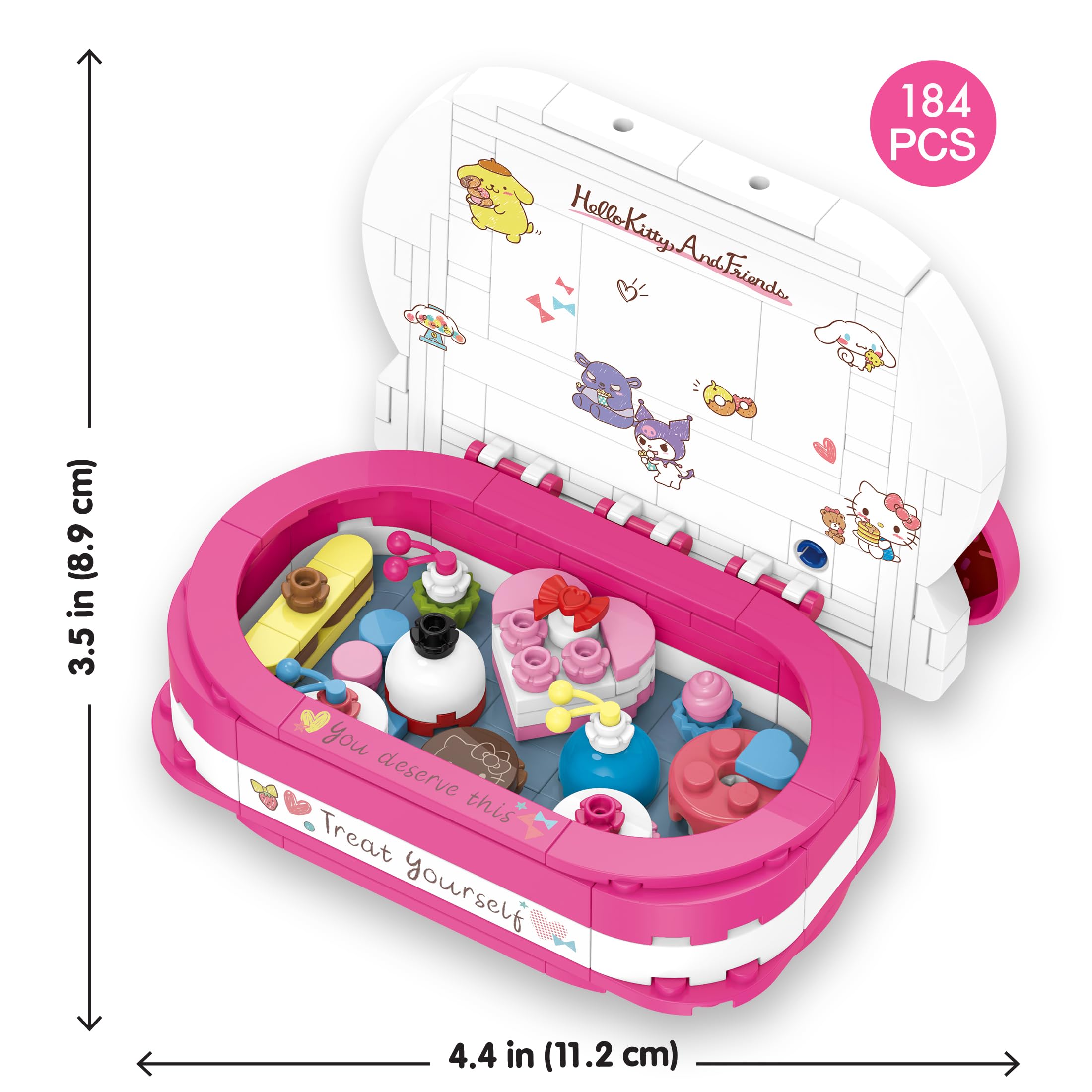 Brickcraft Hello Kitty Dessert Box Building Kit (184-Piece Set