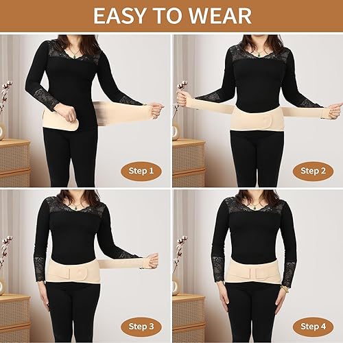 Miniatura 6 de CXNGD Cinturón sacroilíaco para mujeres y hombres, cinturón sacroilíaco SI articular, cinturón de ciática, cinturón de soporte pélvico, cinturón