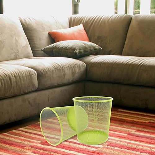 Miniatura 5 de Alipis Botes de basura de malla para oficina, papeleras de alambre de metal, contenedor de basura de reciclaje, contenedor redondo de basura para