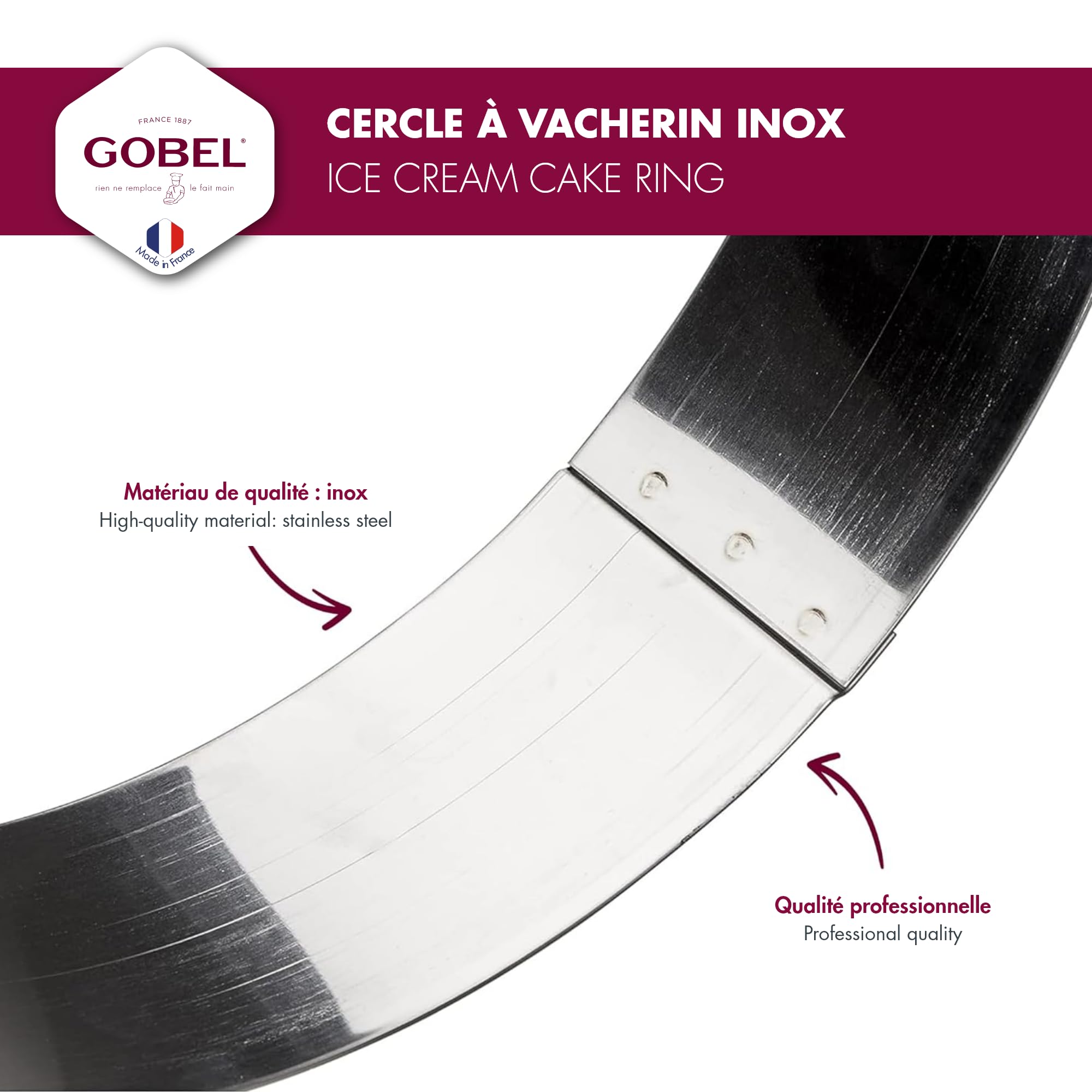 Gobel taartring rond ø 22 x 6 cm rvs | Oldenhof