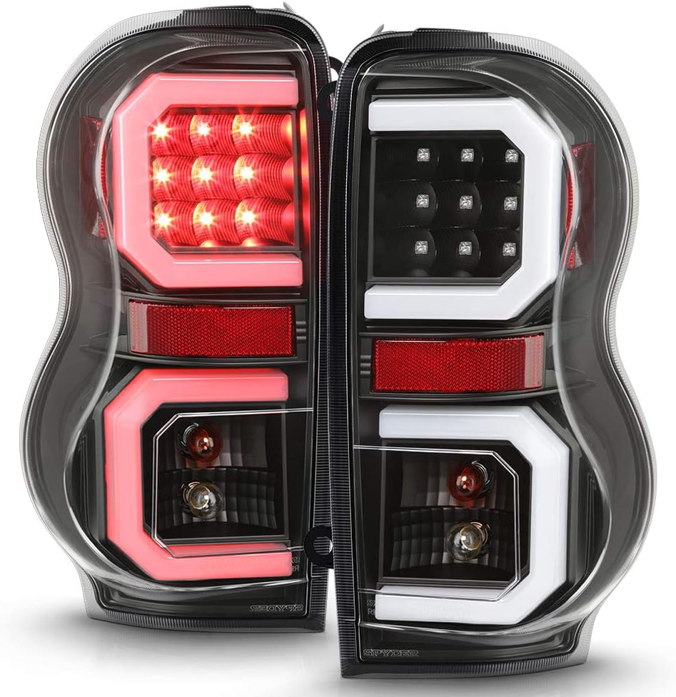 ACANII - For 2004-2009 Dodge Durango SUV Black Housing LED Tube Tail Lights Brake Lamps Assembly Driver & Passenger Side