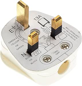 Transparent 13A Plug Top With 3A Fuse
