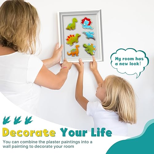Miniatura 7 de KIDDYCOLOR Juego de manualidades para niños, pintura en yeso, decora tus dinosaurios y crea tu propio mundo de dinosaurios como regalo para edades