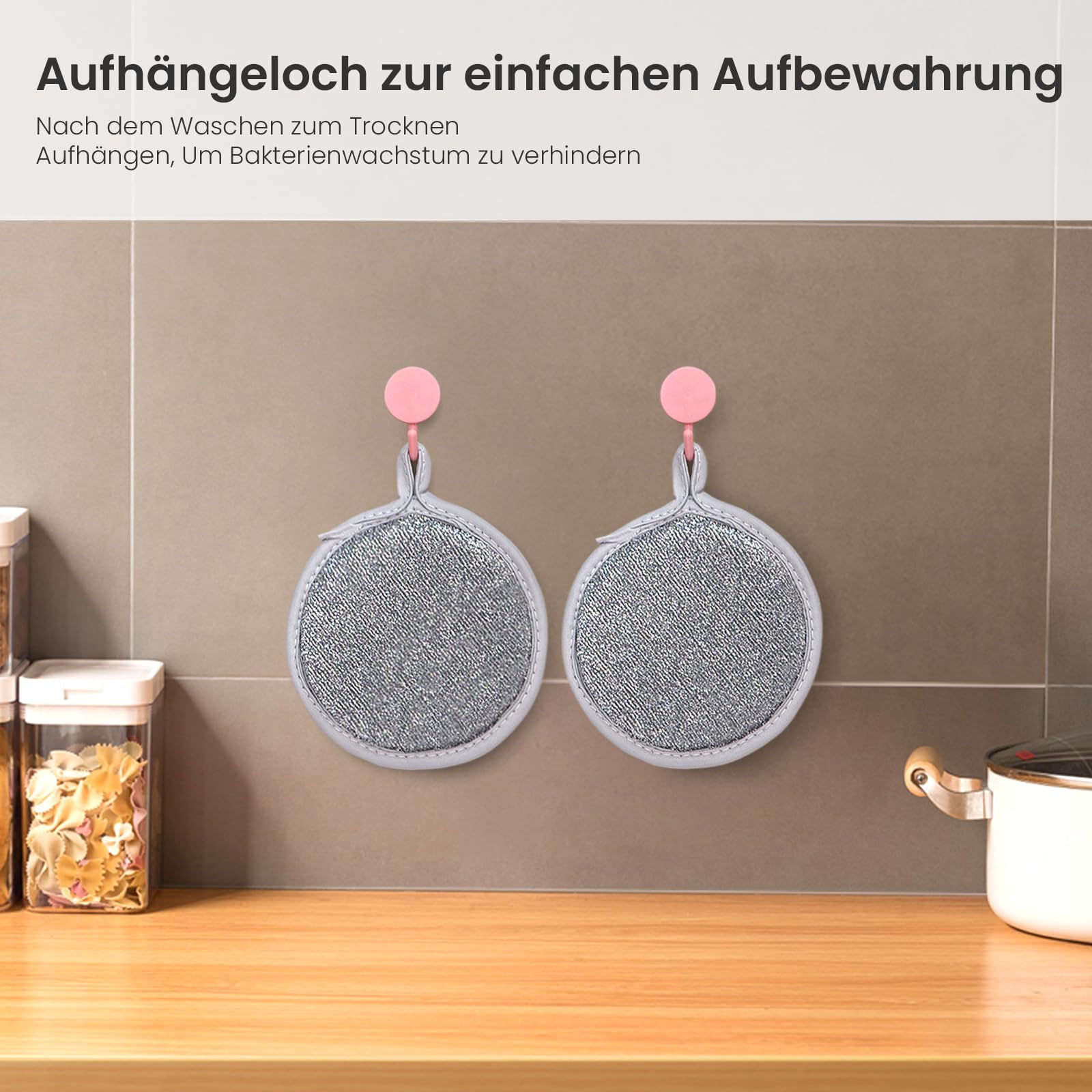 10 Stück Edelstahl-Spüllappen – Doppelschichtig, Wiederverwendbar, Für Töpfe, Pfannen & Oberflächen