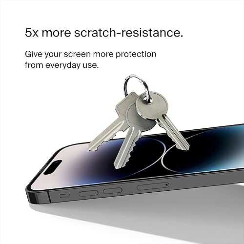 Miniatura 4 de Belkin ScreenForce UltraGlass Protector de pantalla con filtro de luz azul para iPhone 14 Pro, resistente a los arañazos, protección contra impactos