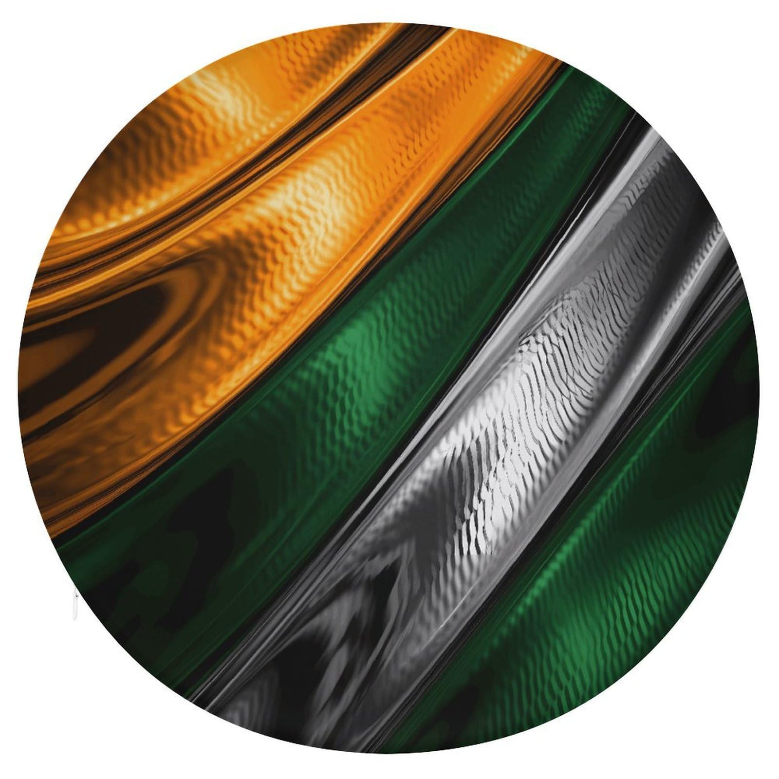 Wsoihfec Style Metal Pattern Seat Cushion Round Chair Pad