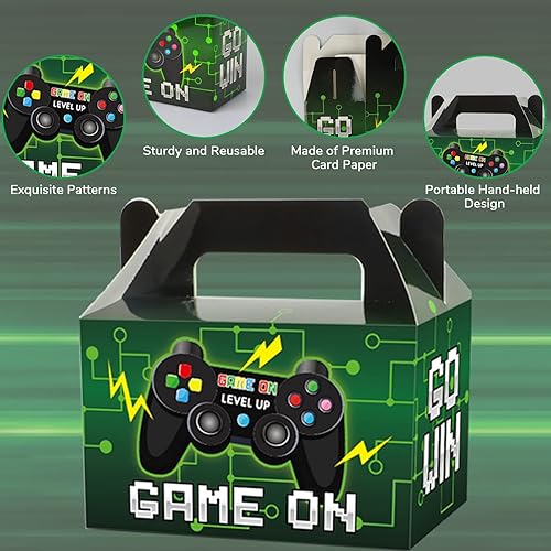 Miniatura 4 de Paquete de 12 cajas de fiesta de videojuegos para fiestas de juegos, cajas de dulces, bolsas para juegos, cumpleaños, regalos de San Valentín, cajas