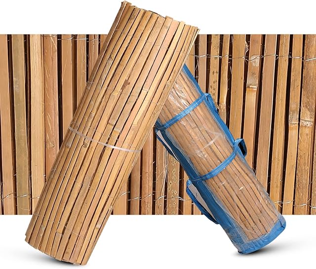 TradeXone Slate bamboo fence screening extra thick garden screening suitable choice for bamboo screening provide an instant solution for outdoor wind and sun protection (1mx4m)