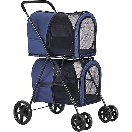 VIAGDO 4-in-1 Double Pet Stroller 